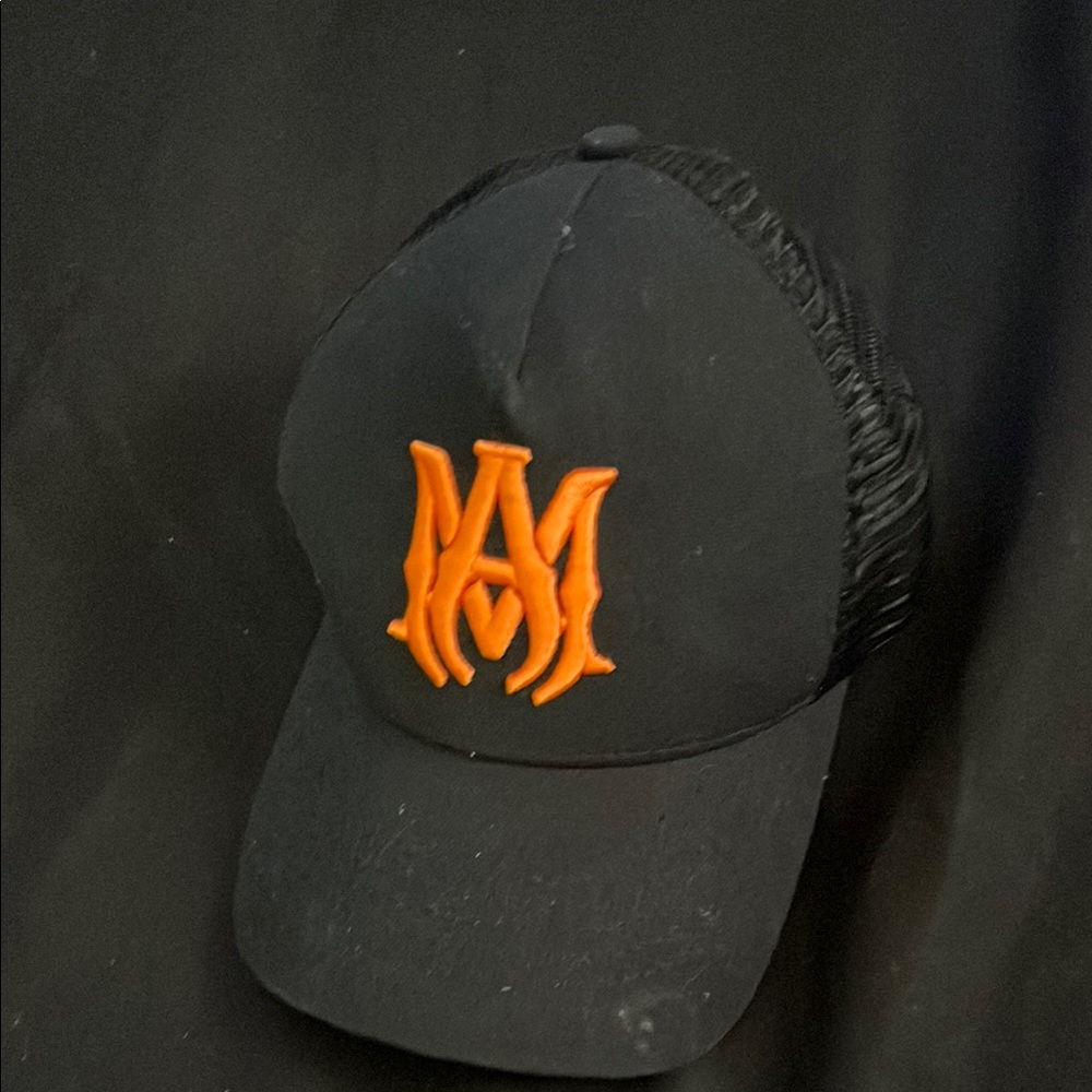 AMIRI Black and Orange Hat